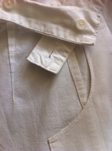 lommedetalje fra et vintage forklæde